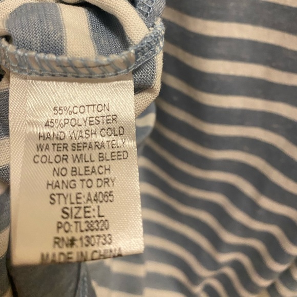 Umgee Cold Shoulder Striped Tunic. - Picture 9 of 11